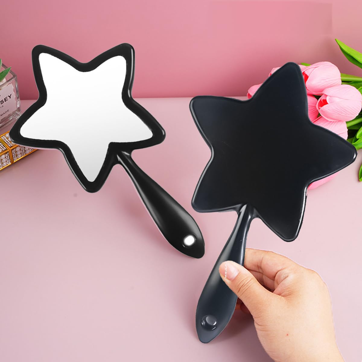 Amazon.com: mollensiuer 1Pc Star-Shaped Handheld Mirrors Plastic